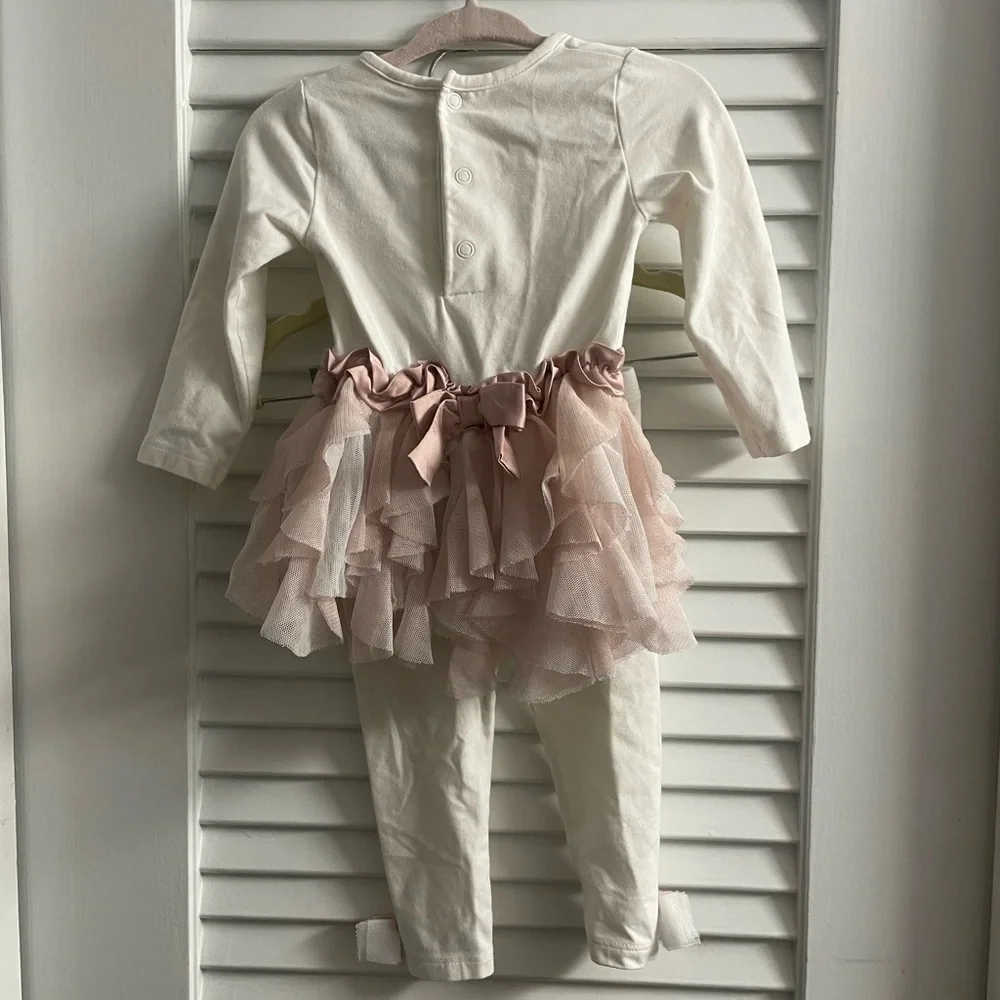 Miniclasix Tutu Pant Set W/Back Bow Detail Excellent Condition.Size 6M